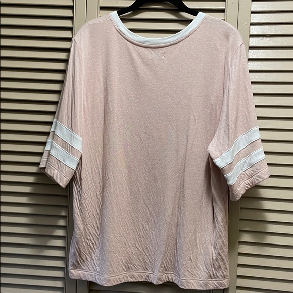 Faherty Light Pink and White Short Sleeve Tee - Picture 3 of 3
